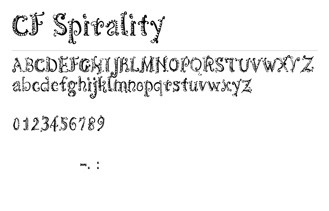 CF Spirality Font preview