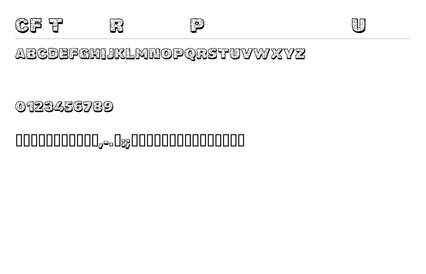 CF The Rock Personal Use Font preview