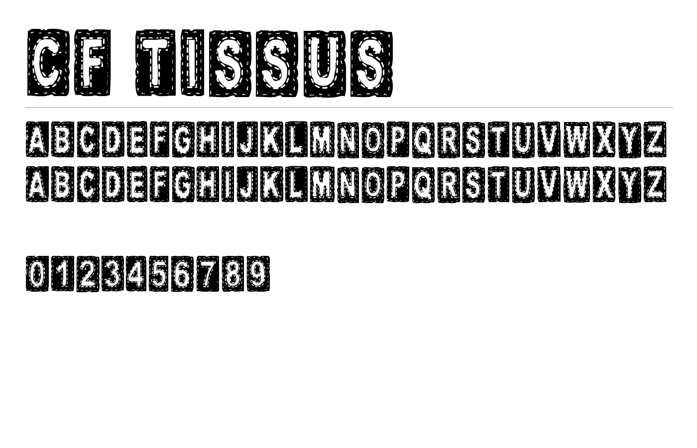CF Tissus Font preview
