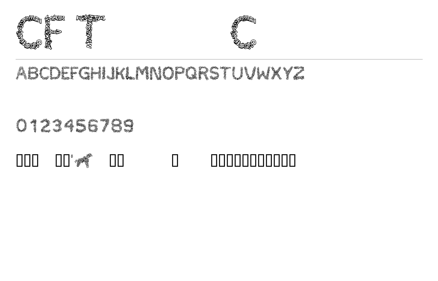 CF TypoCraft Font preview