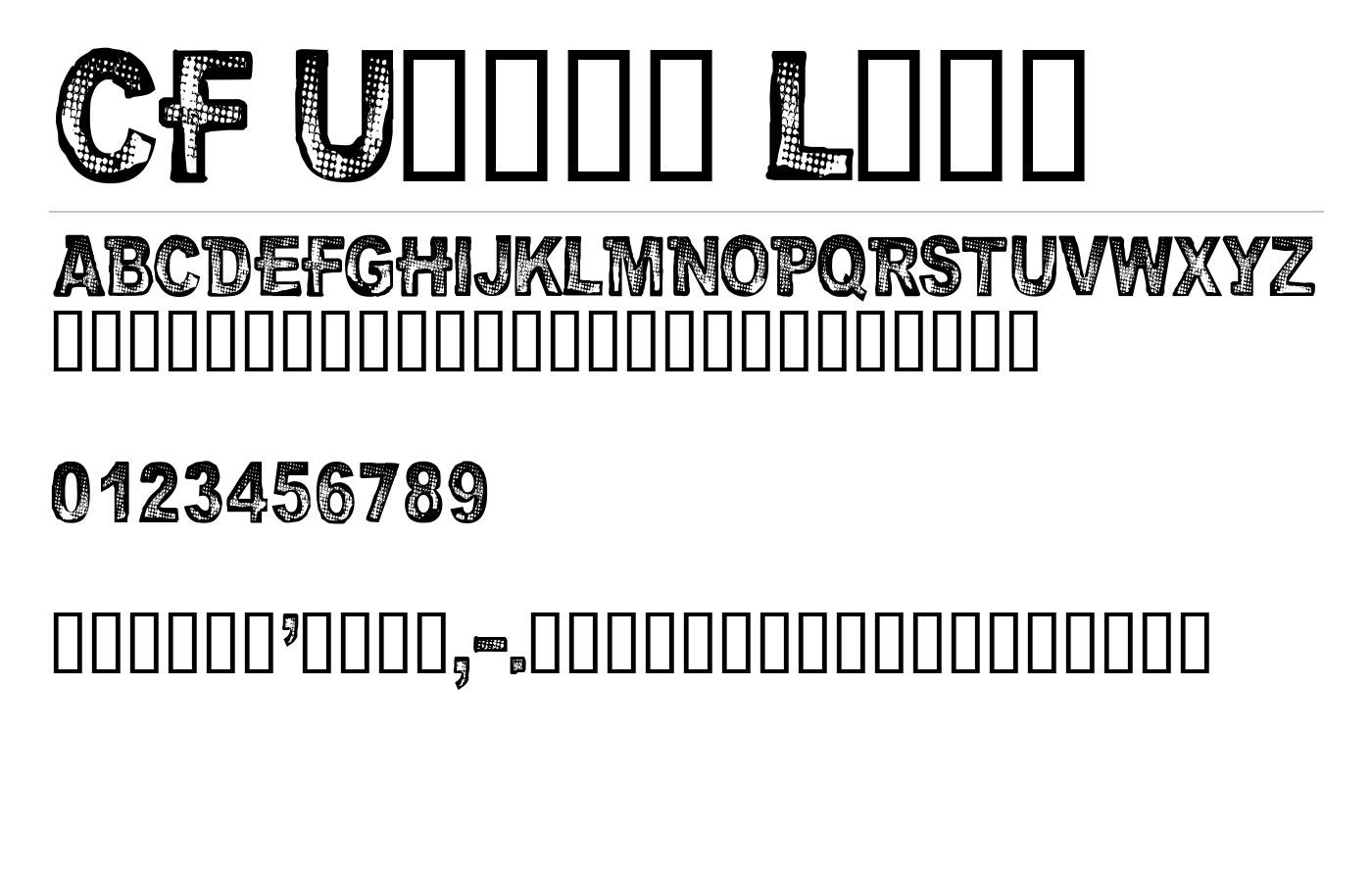 CF Urban Life Font preview