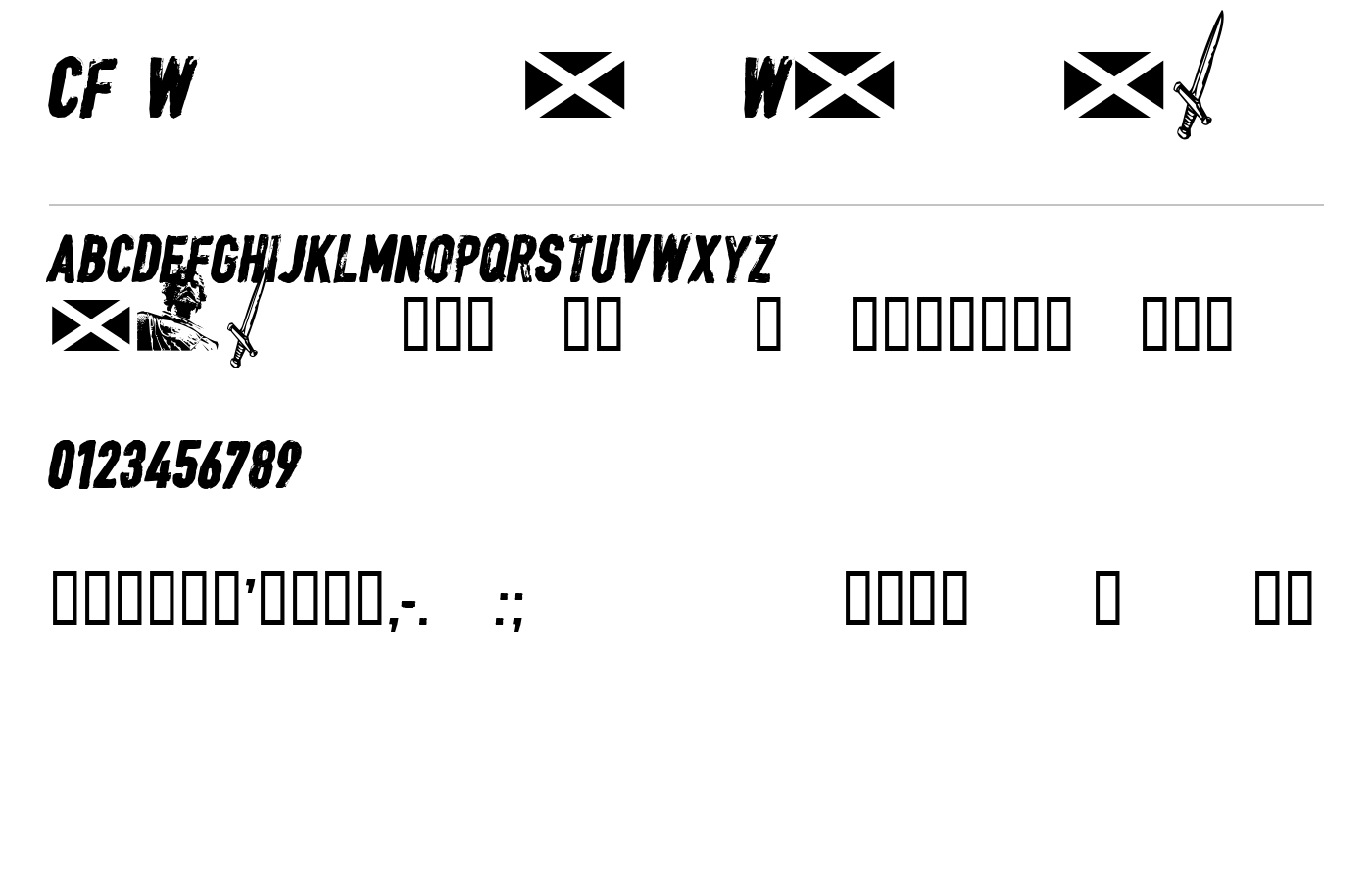 CF William Wallace Font preview