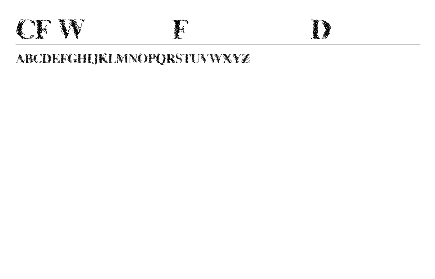 CF WireFrame Demo Font preview