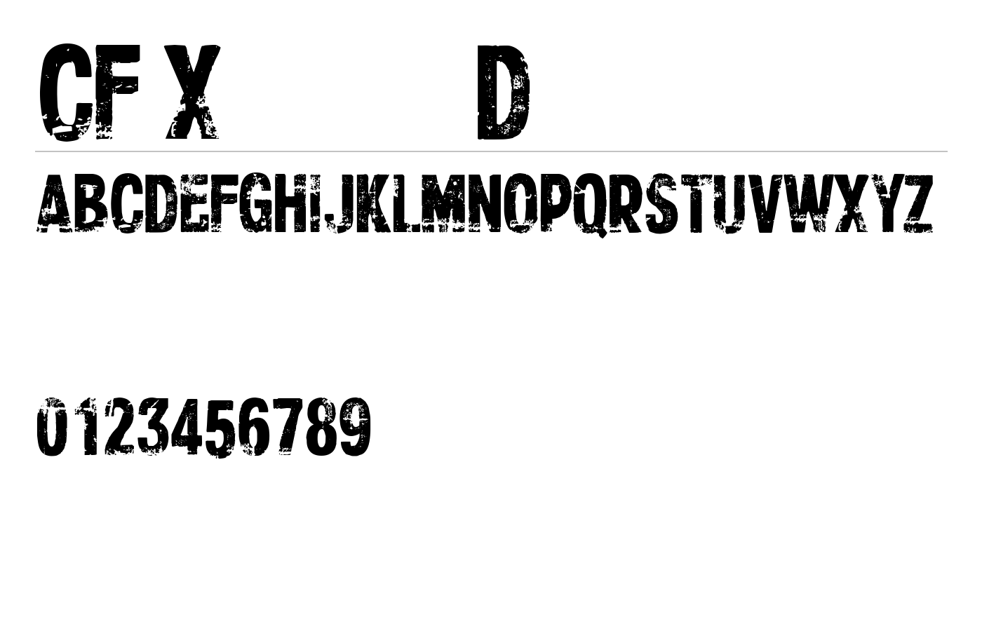CF Xerography Demo Font preview