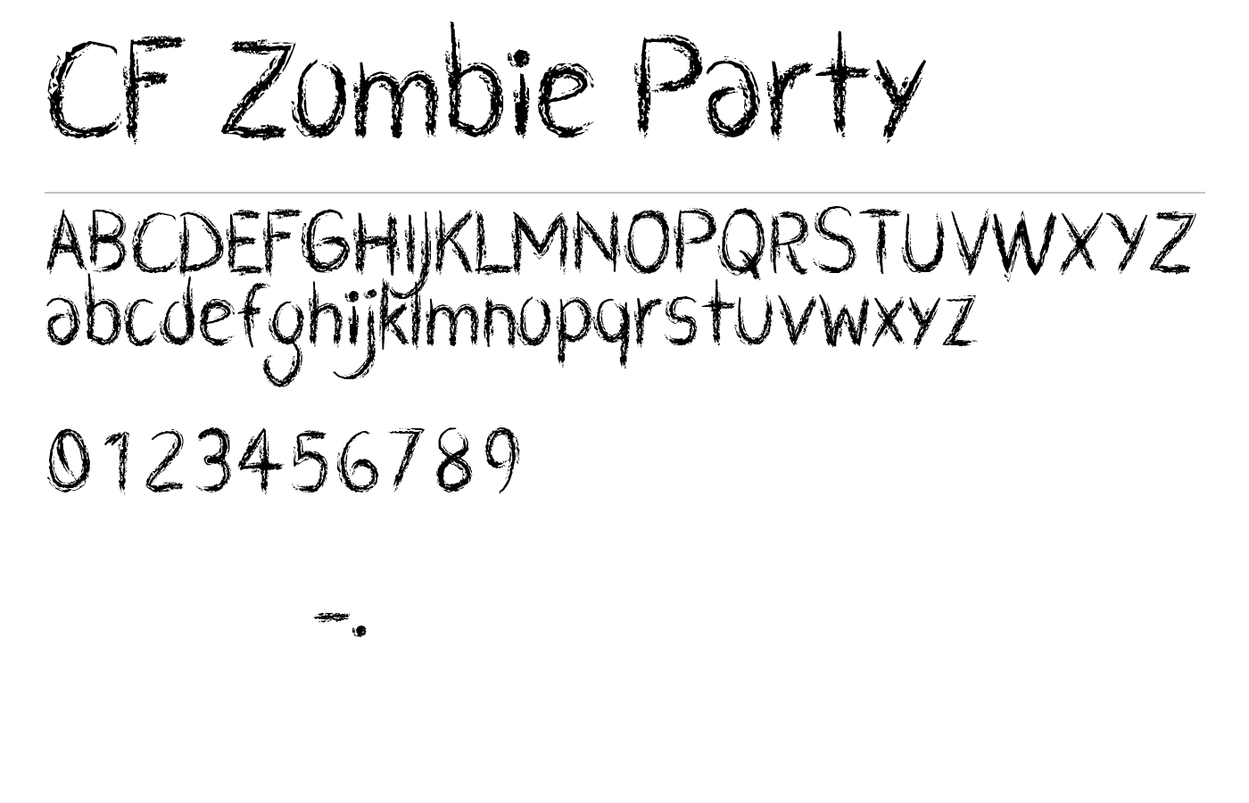 CF Zombie Party Font preview