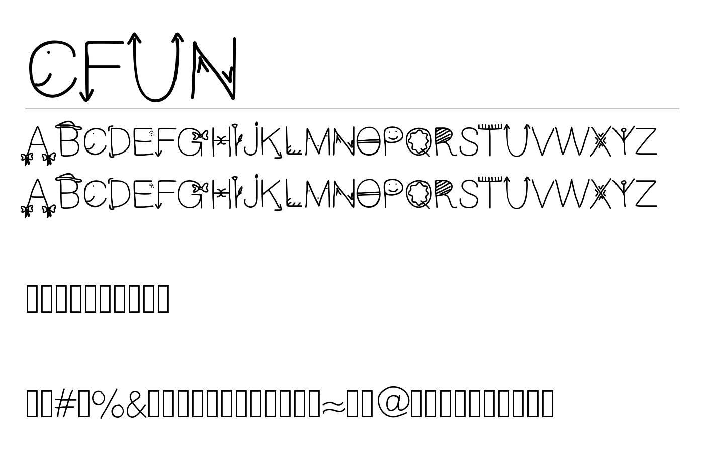 Cfun Font preview