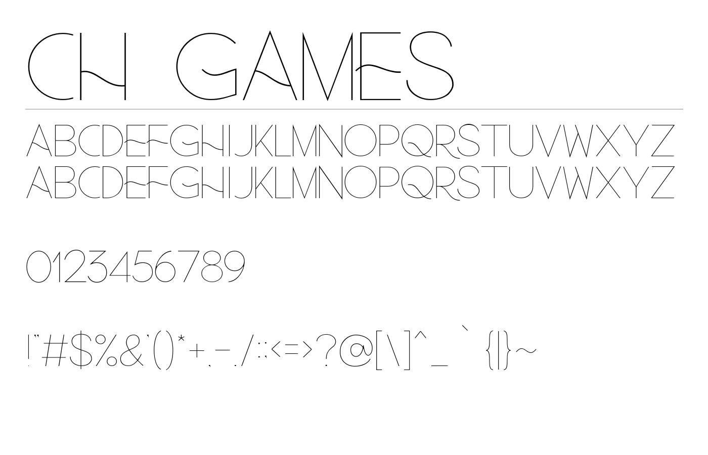 Ch Games Font preview