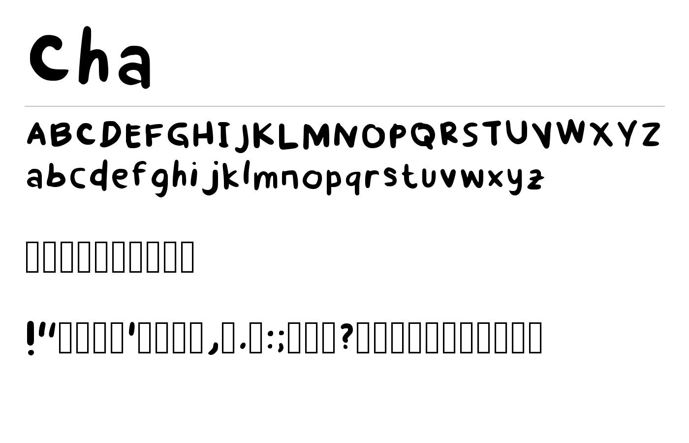 Cha Font preview
