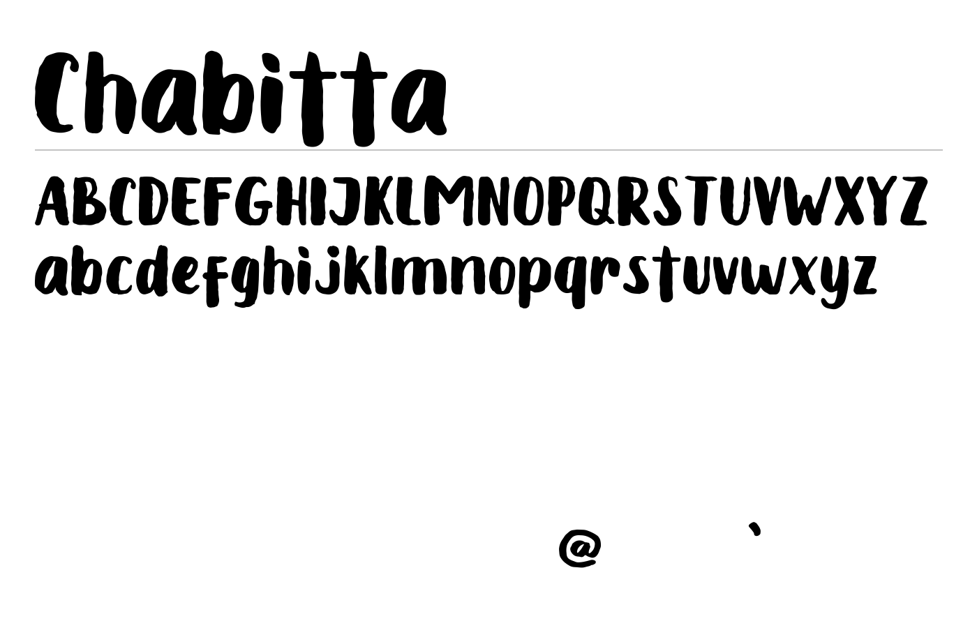 Chabitta Font preview