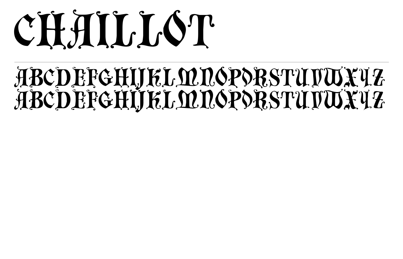 Chaillot Font preview