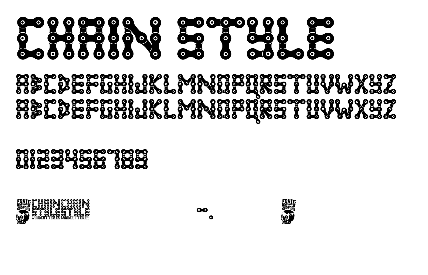 Chain Style Font preview