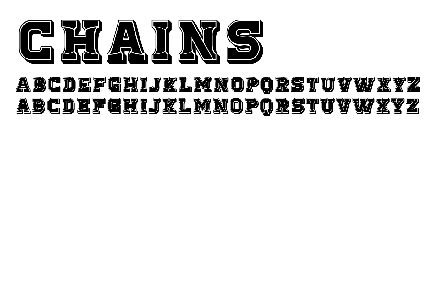 Chains Font preview