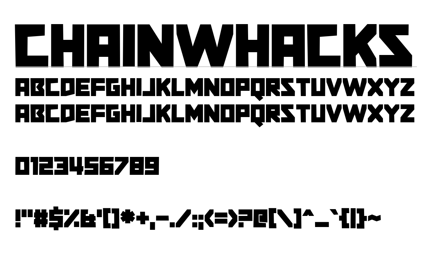 Chainwhacks Font preview