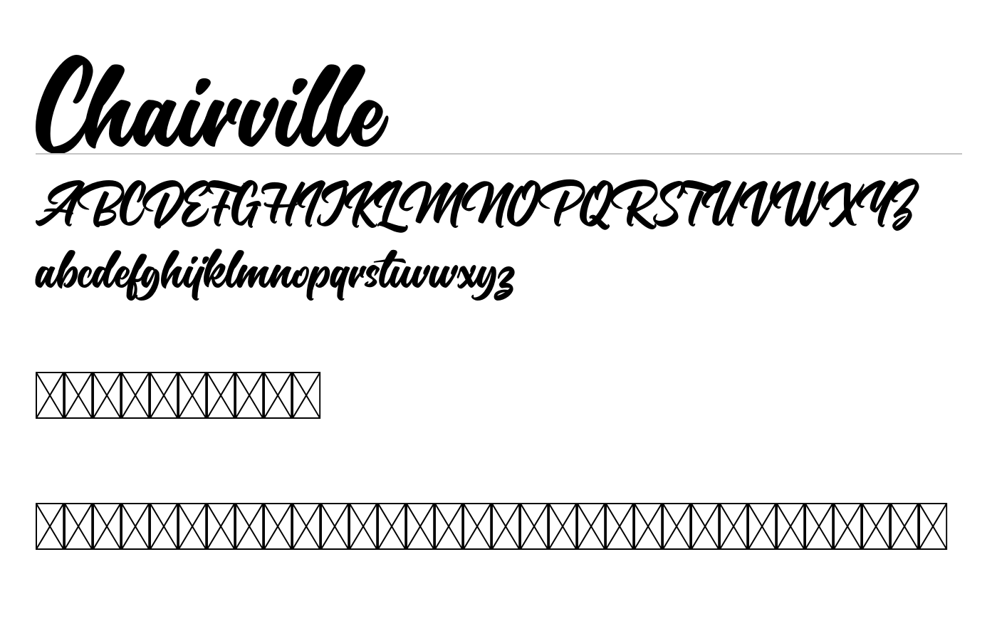 Chairville Font preview