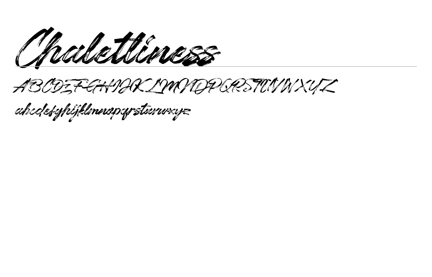 Chaletliness Font preview
