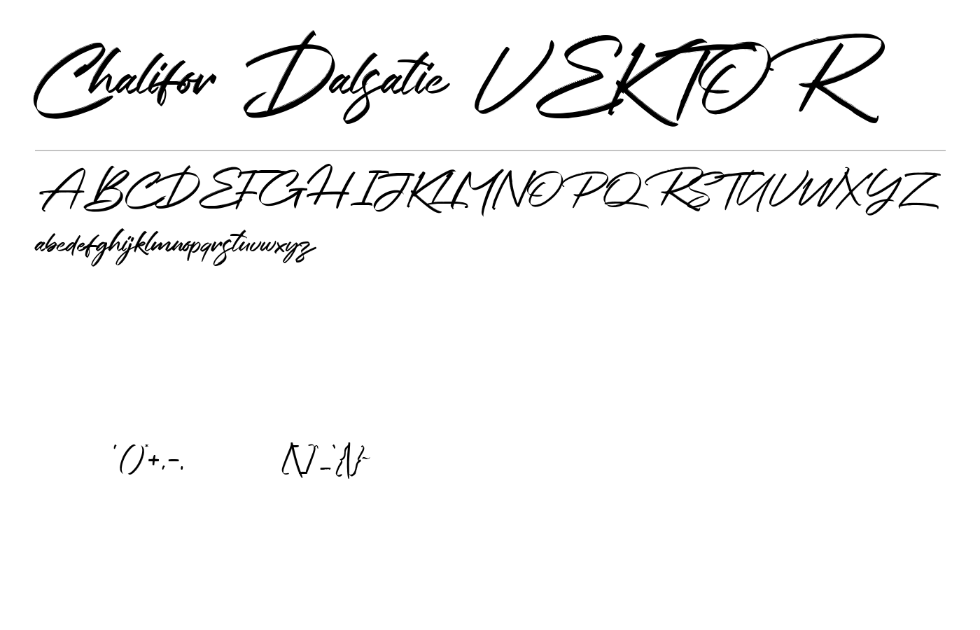 Chalifor Dalsatic VEKTOR Font preview