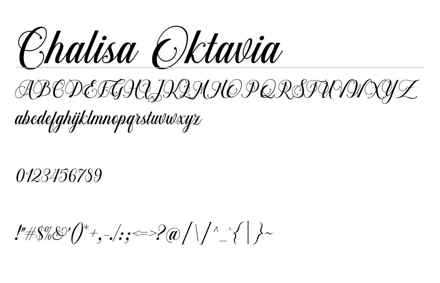 Chalisa Oktavia Font preview