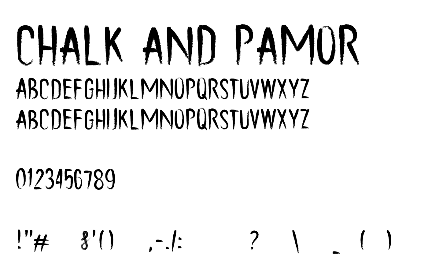 Chalk and Pamor Font preview