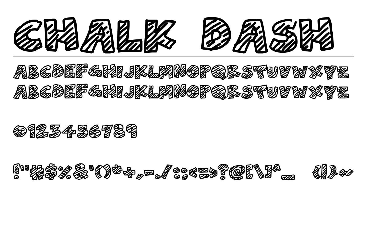 Chalk Dash Font preview