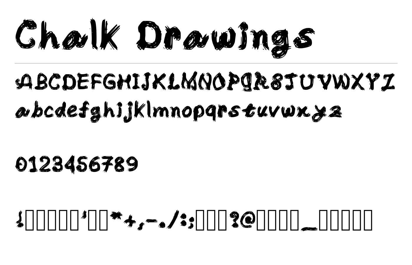 Chalk Drawings Font preview