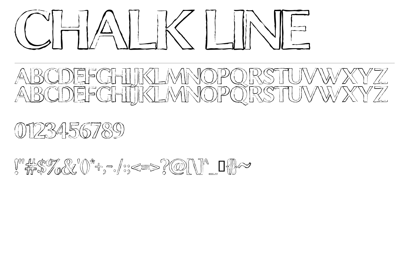 Chalk Line Font preview