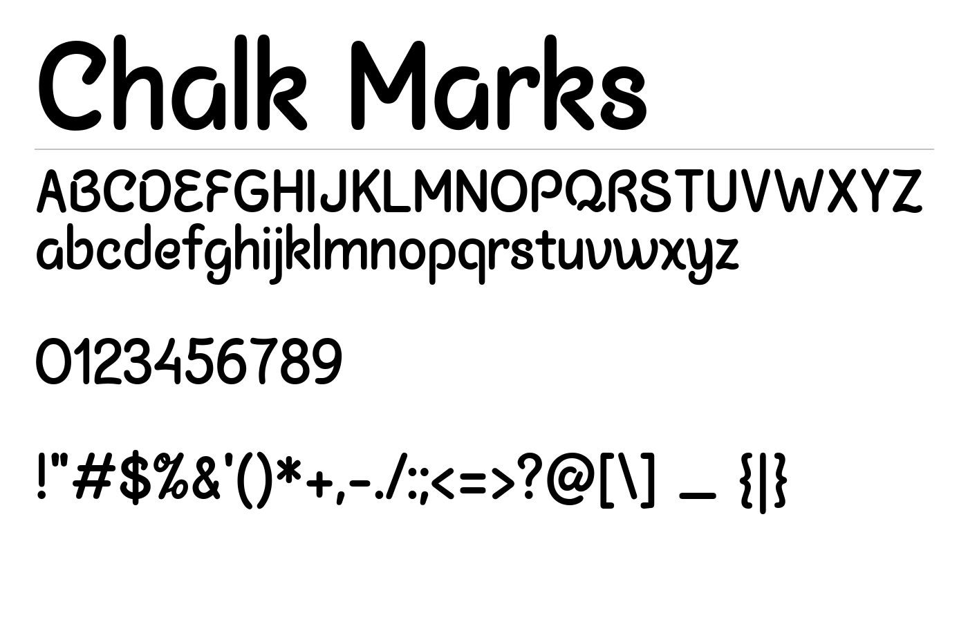 Chalk Marks Font preview
