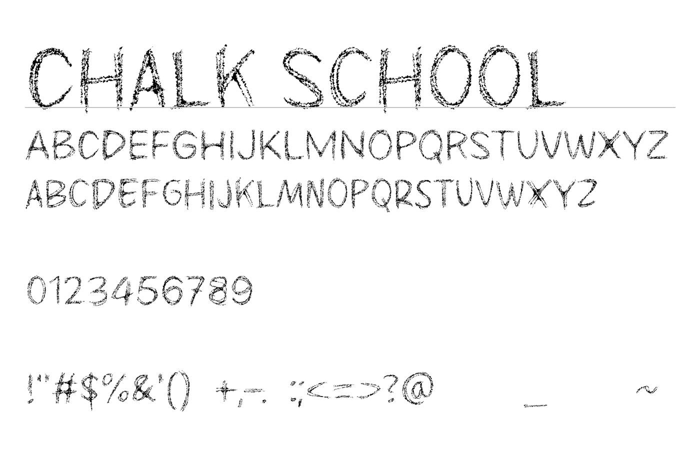 Chalk School Font preview
