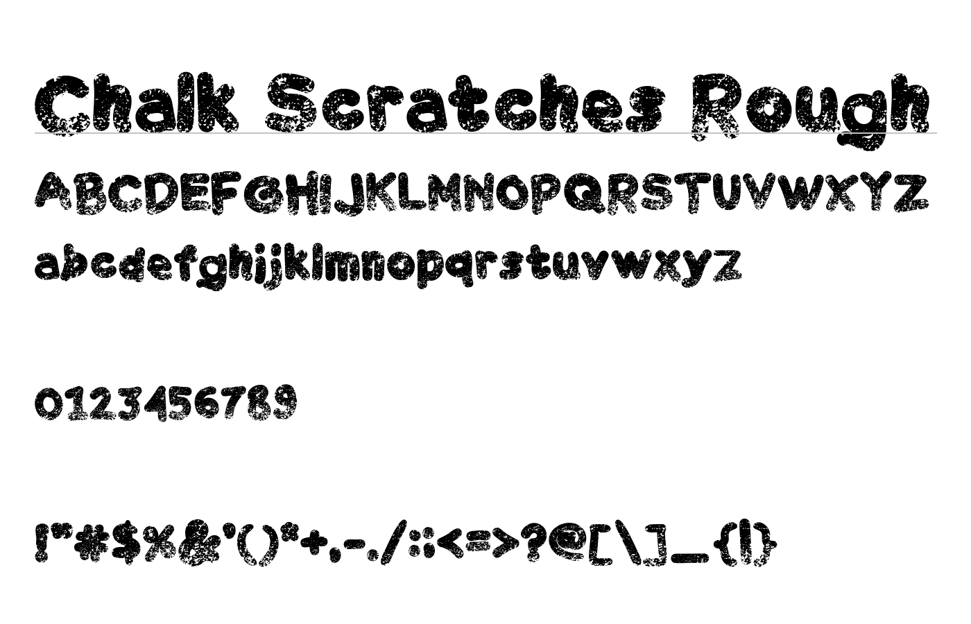 Chalk Scratches Rough Font preview