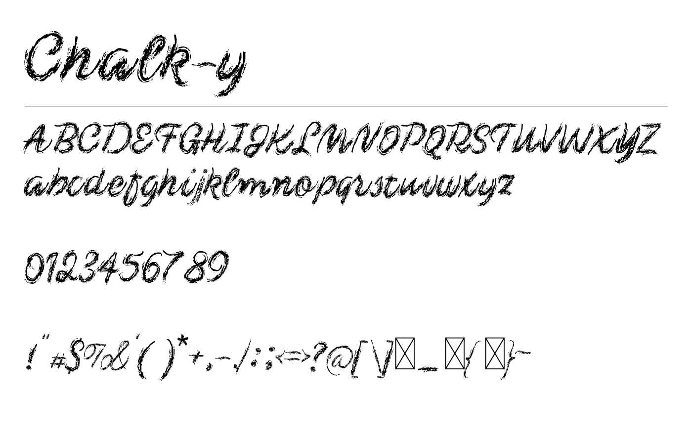 Chalk-y Font preview