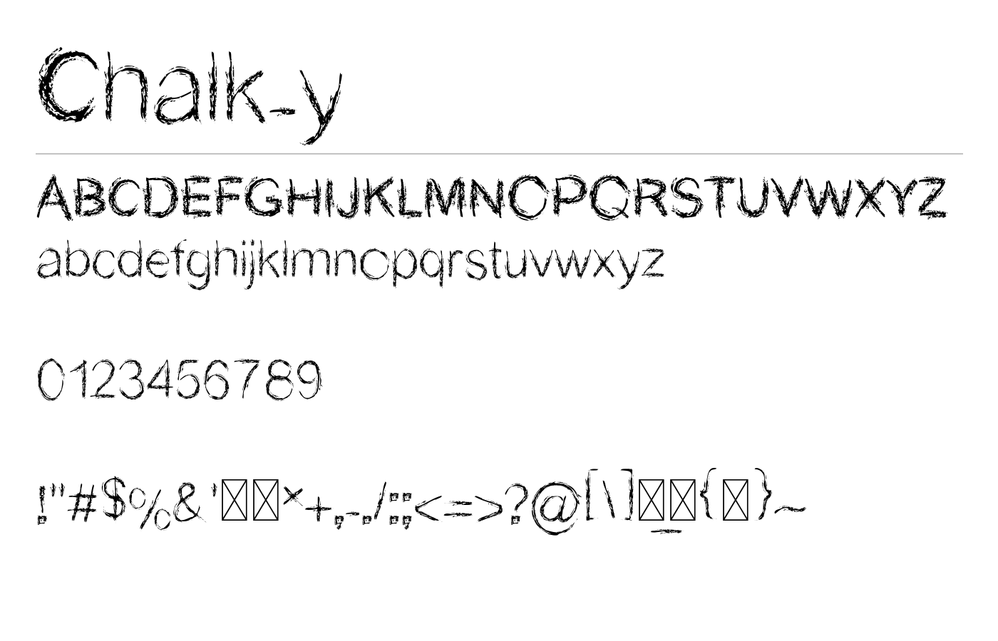 Chalk-y Font preview