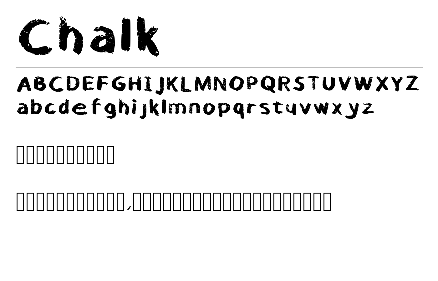 Chalk Font preview