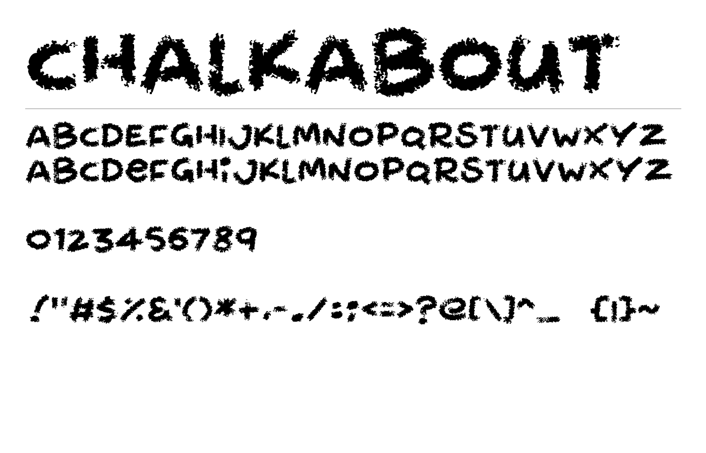 Chalkabout Font preview