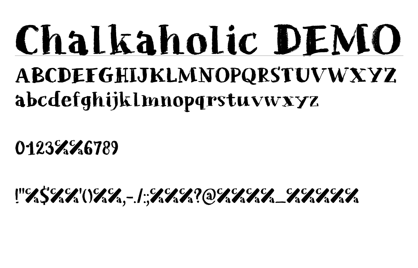 Chalkaholic DEMO Font preview