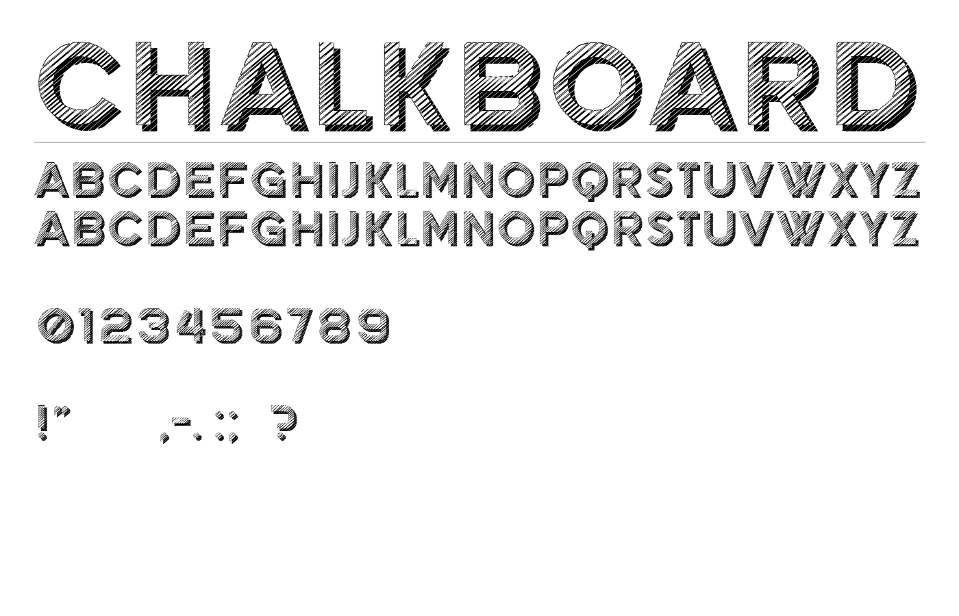 Chalkboard Font preview