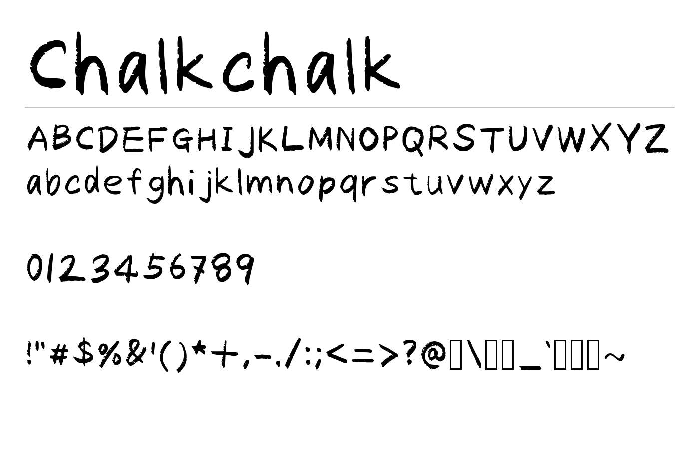 Chalkchalk Font preview