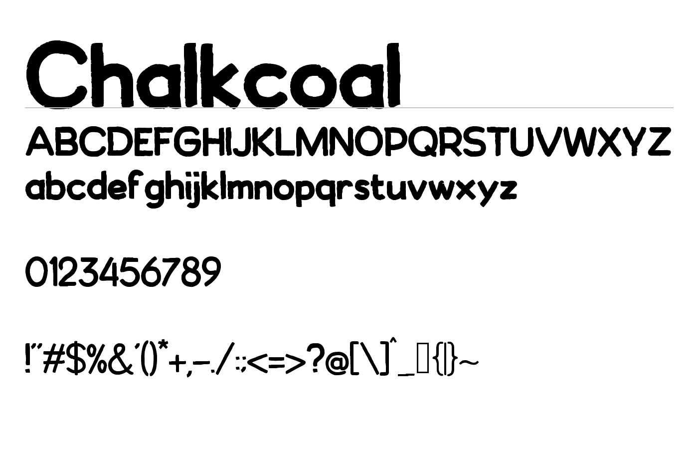 Chalkcoal Font preview