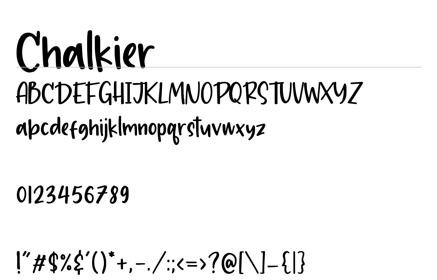 Chalkier Font preview