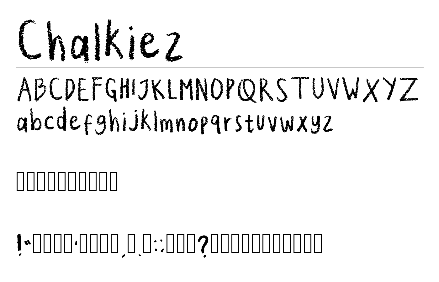 Chalkiez Font preview