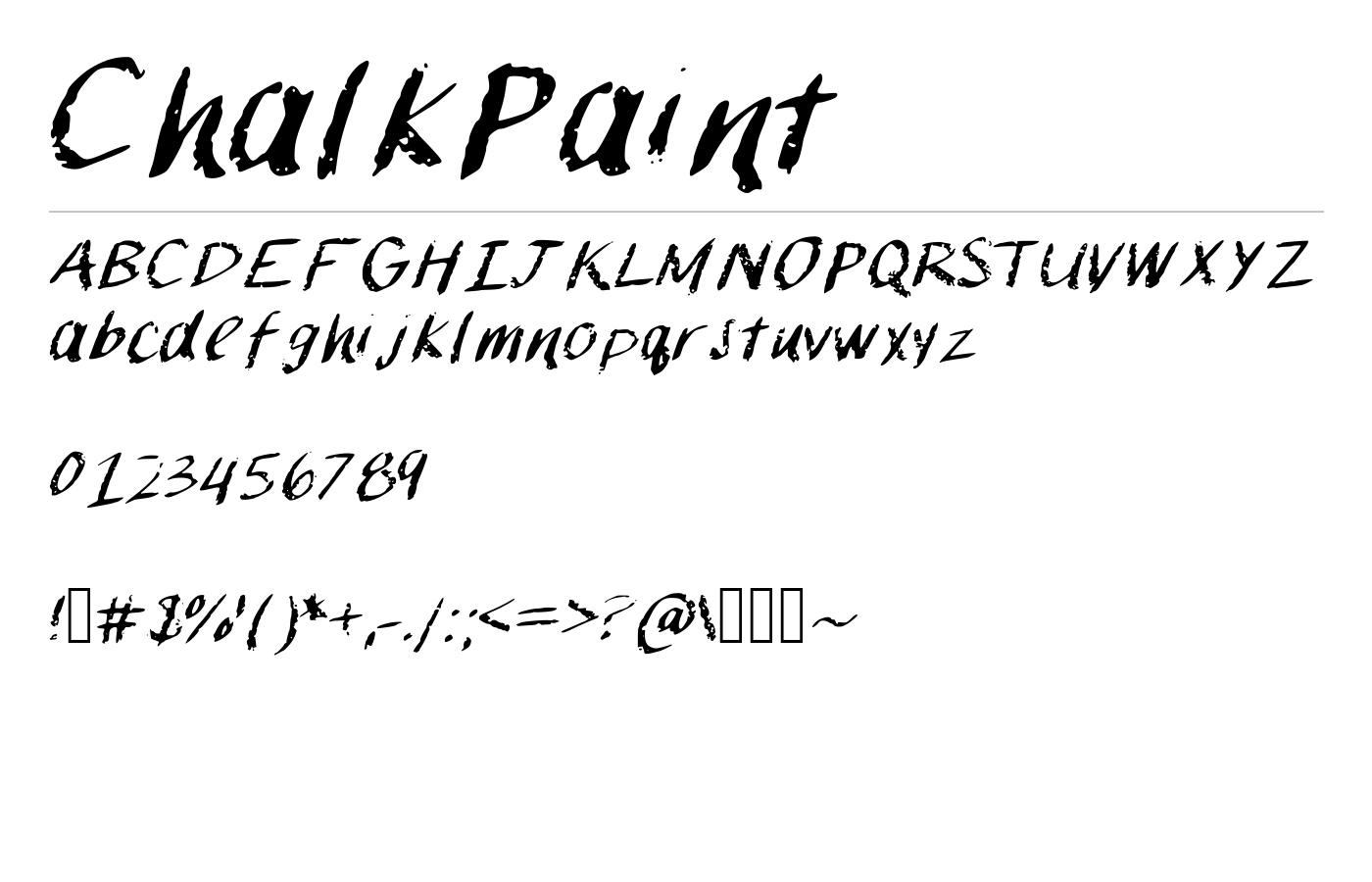 ChalkPaint Font preview