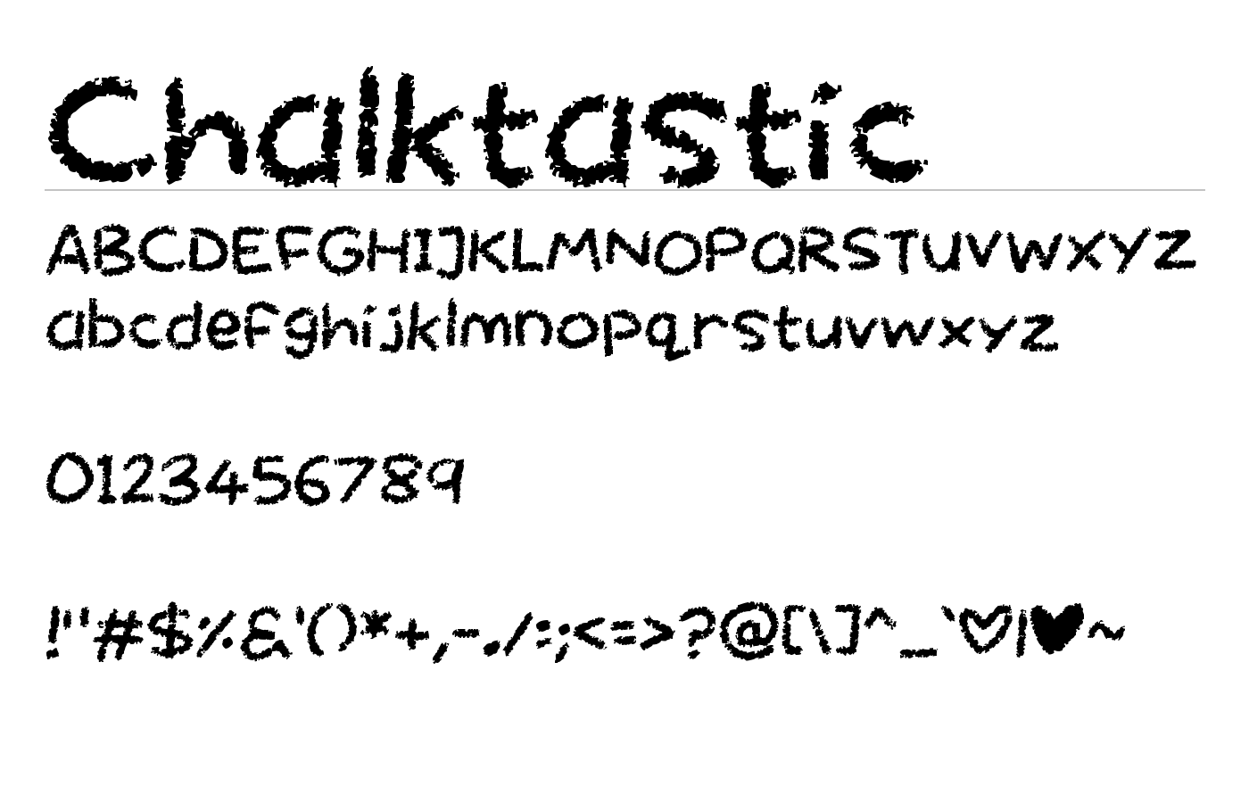 Chalktastic Font preview