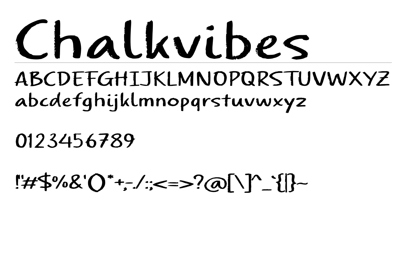 Chalkvibes Font preview