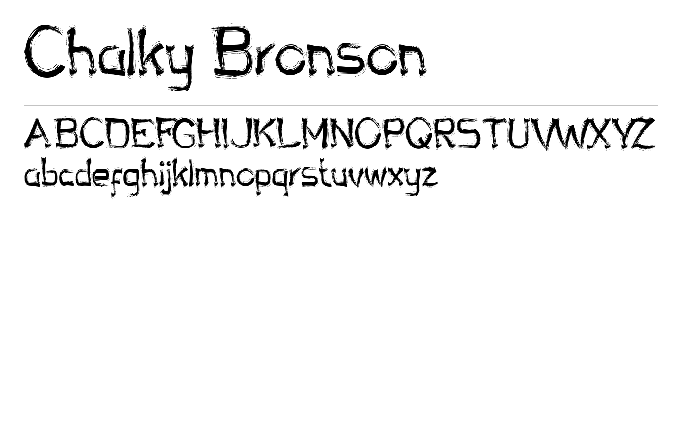 Chalky Bronson Font preview
