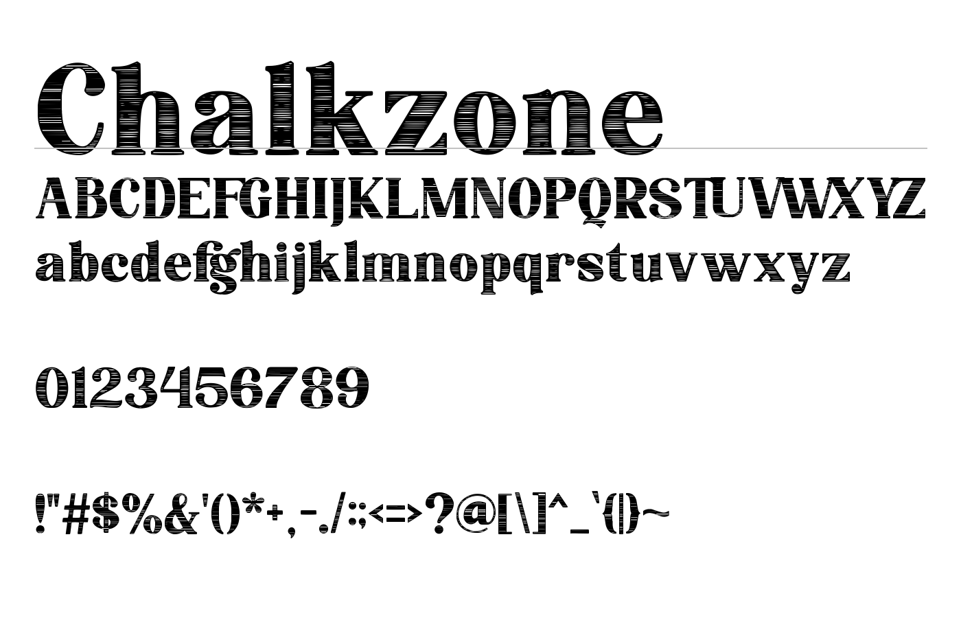 Chalkzone Font preview