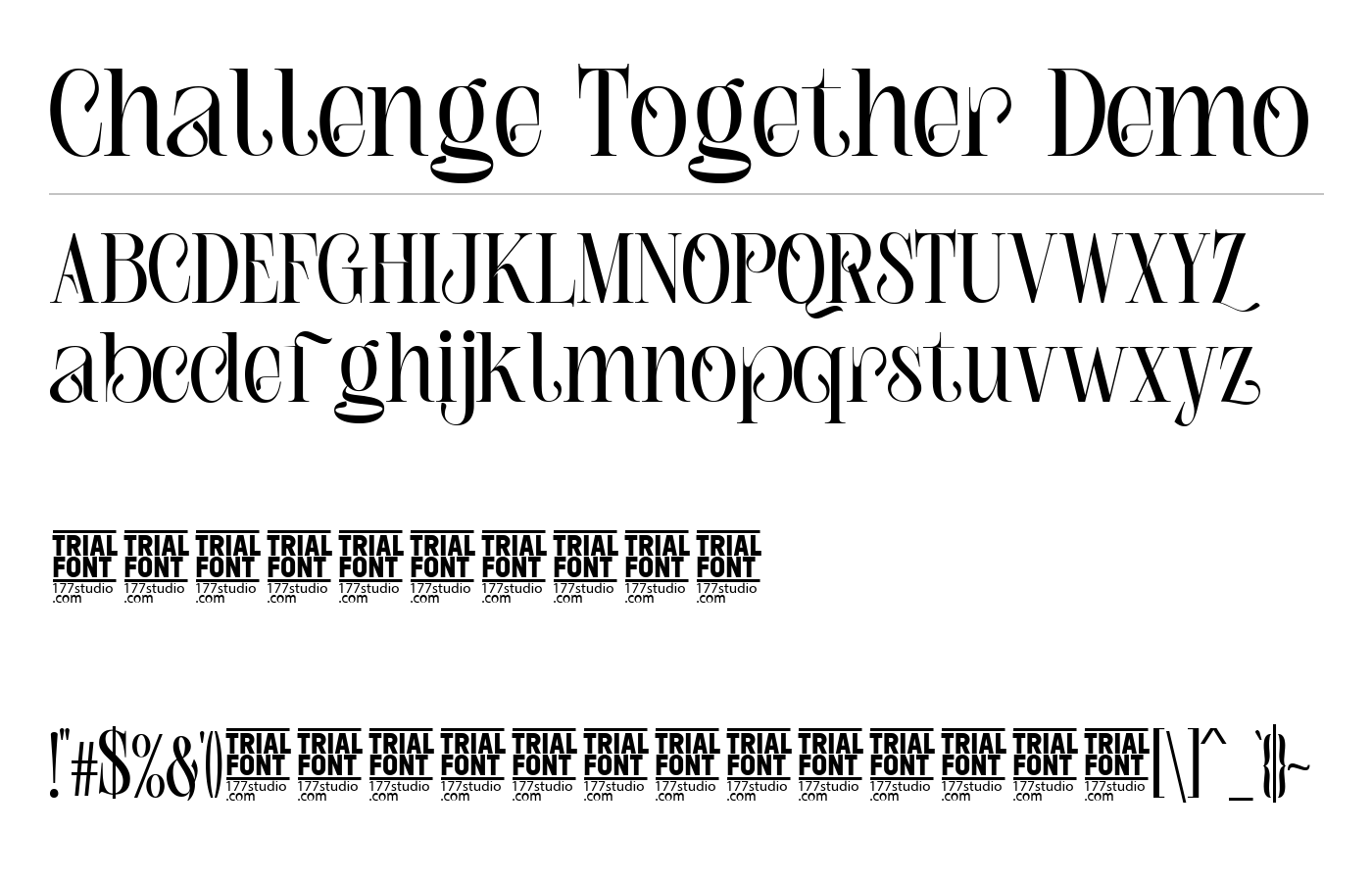 Challenge Together Demo Font preview