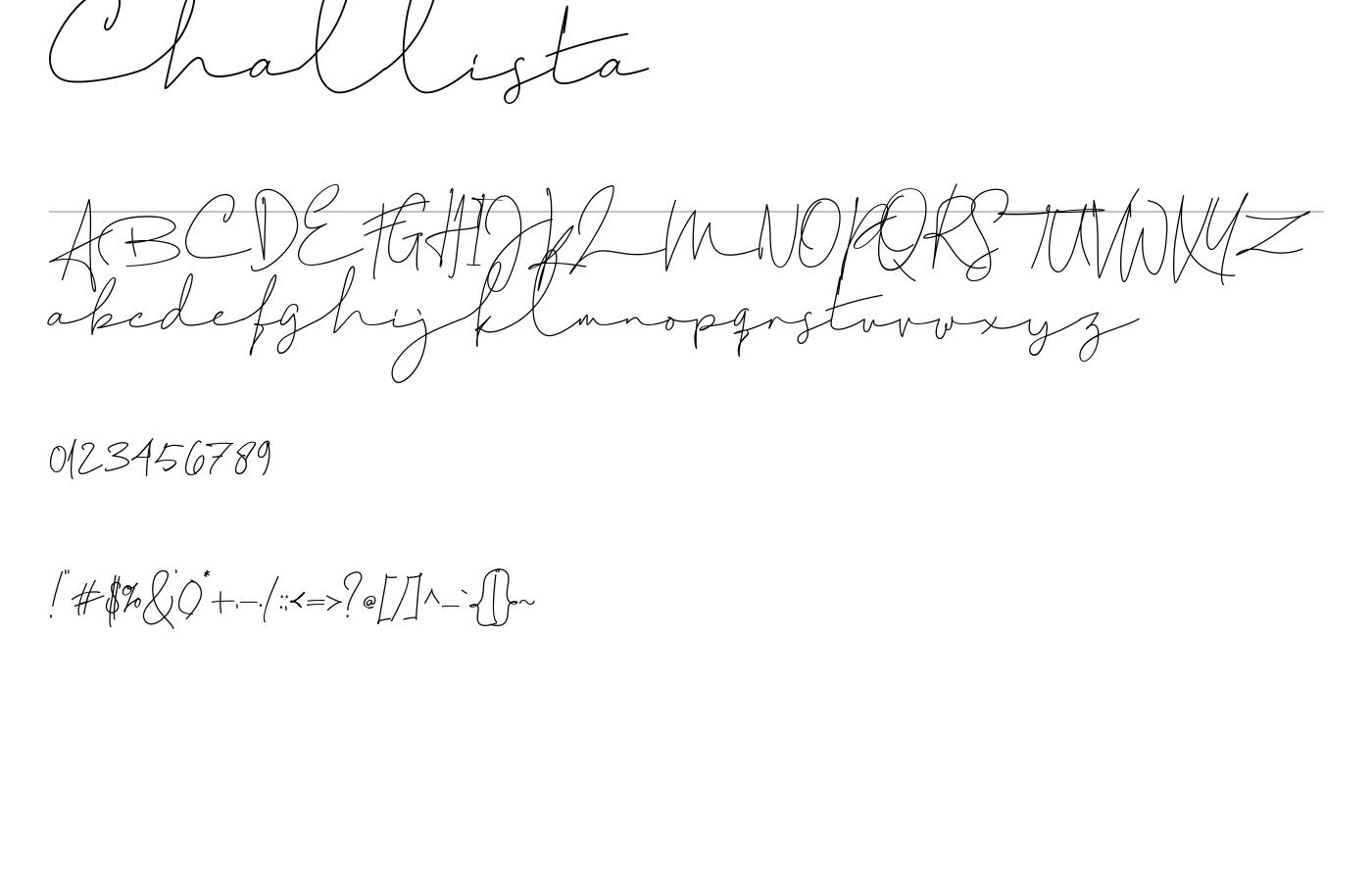 Challista Font preview