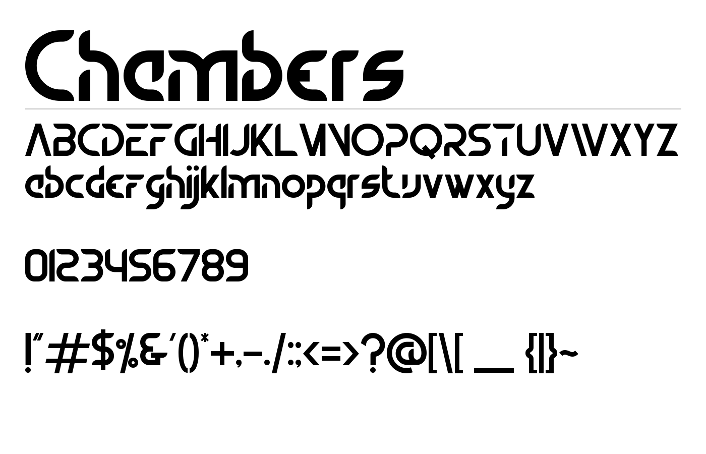 Chambers Font preview