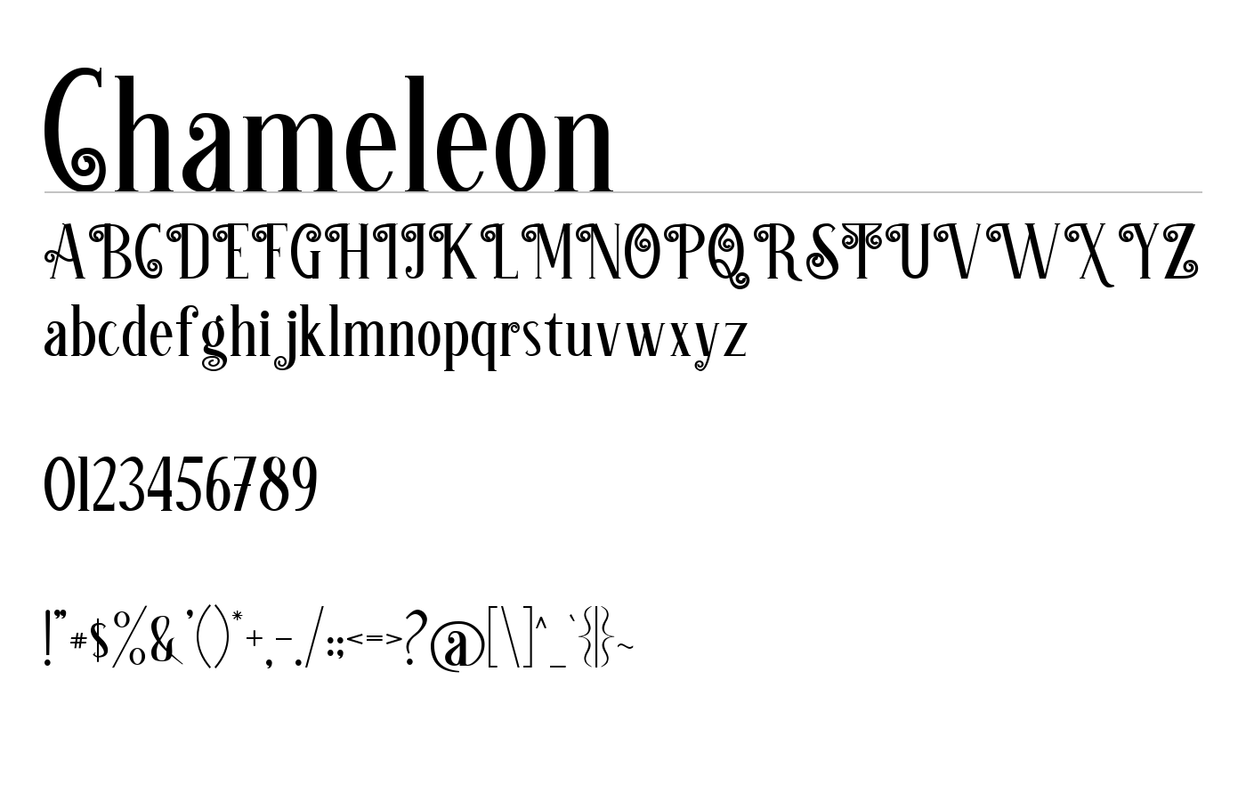 Chameleon Font preview