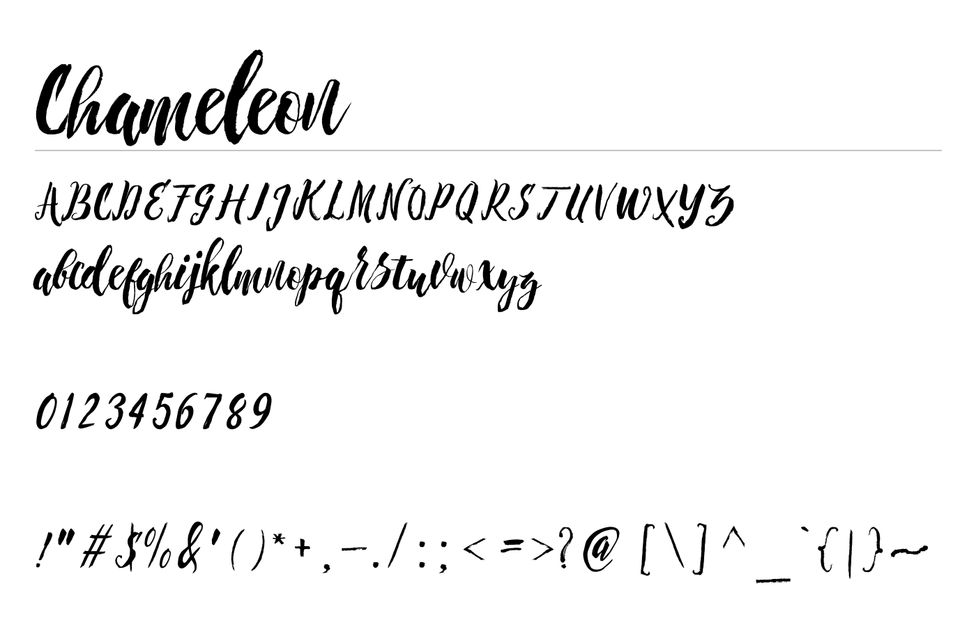 Chameleon Font preview