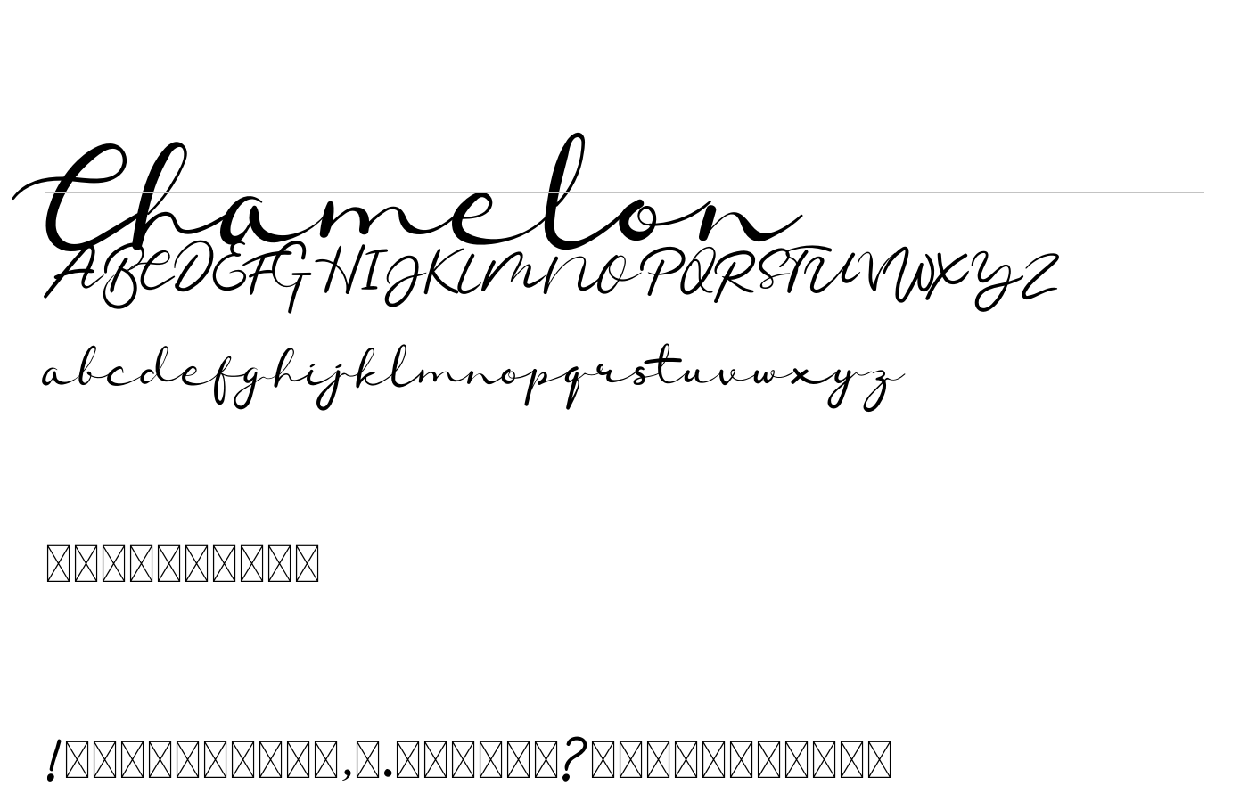 Chamelon Font preview