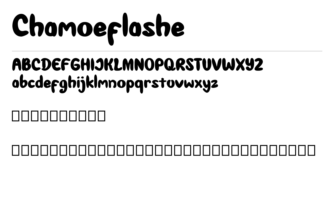 Chamoeflashe Font preview